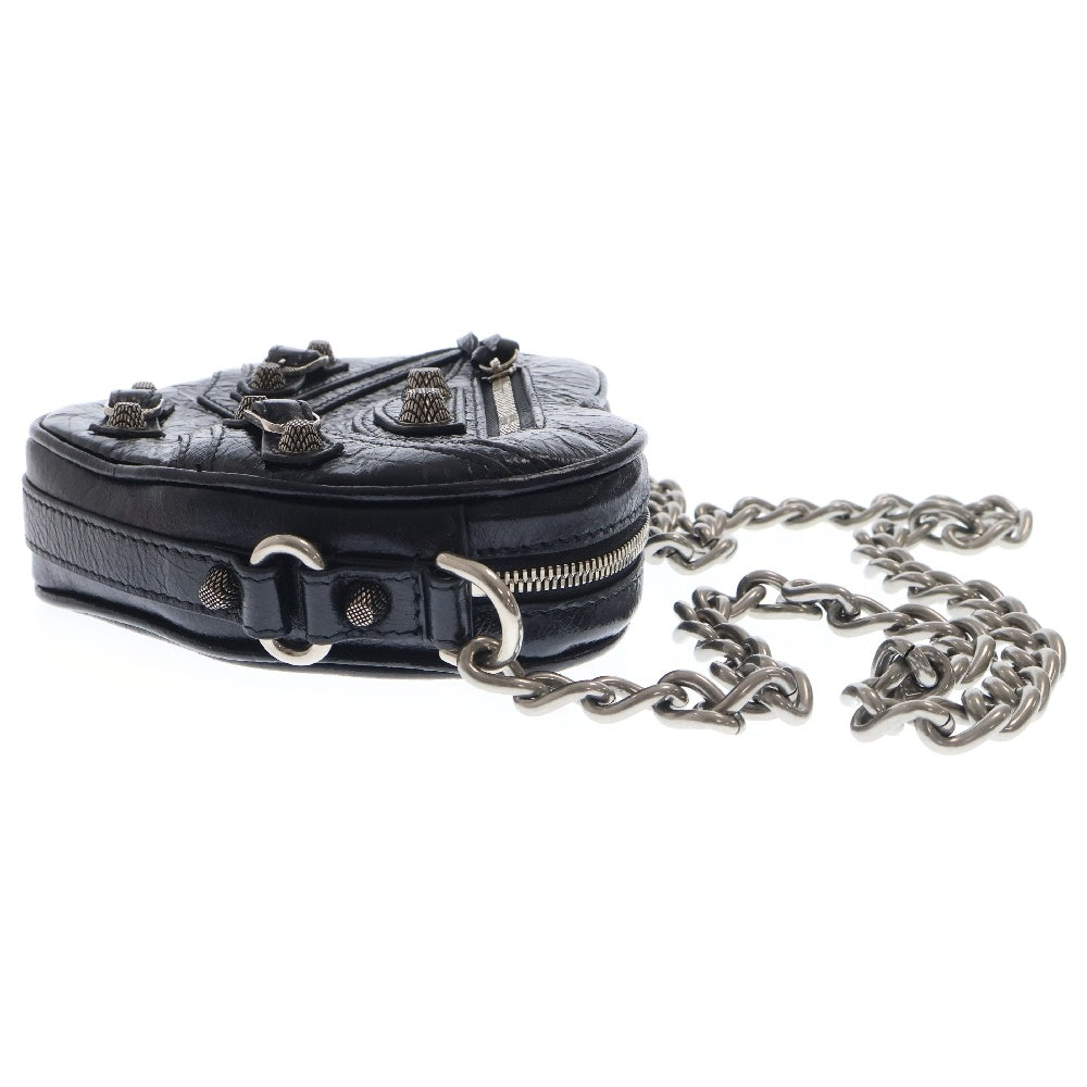 BALENCIAGA(バレンシアガ) Le Cagole Heart ルカゴール ハート レザー ミニショルダーバッグ ブラック 722781