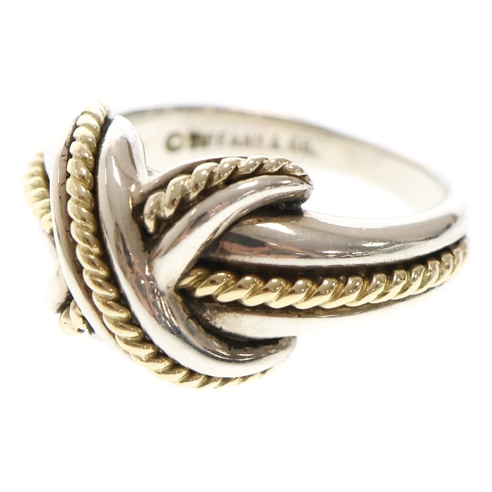 TIFFANY&Co(ティファニー) シグネチャー クロス リング SV925×K18 シルバー×イエローゴールド 指輪 アクセサリー