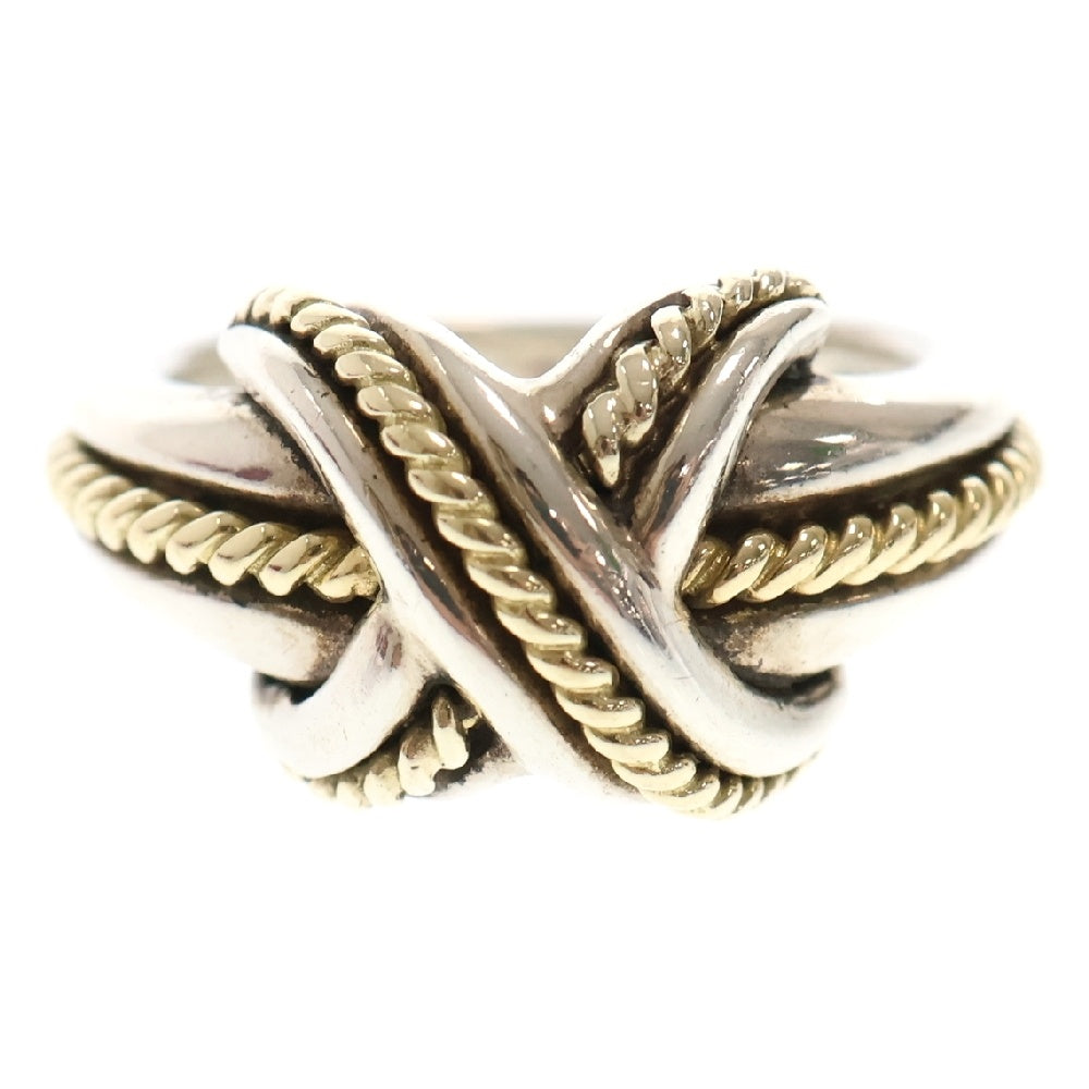 TIFFANY&Co(ティファニー) シグネチャー クロス リング SV925×K18 シルバー×イエローゴールド 指輪 アクセサリー