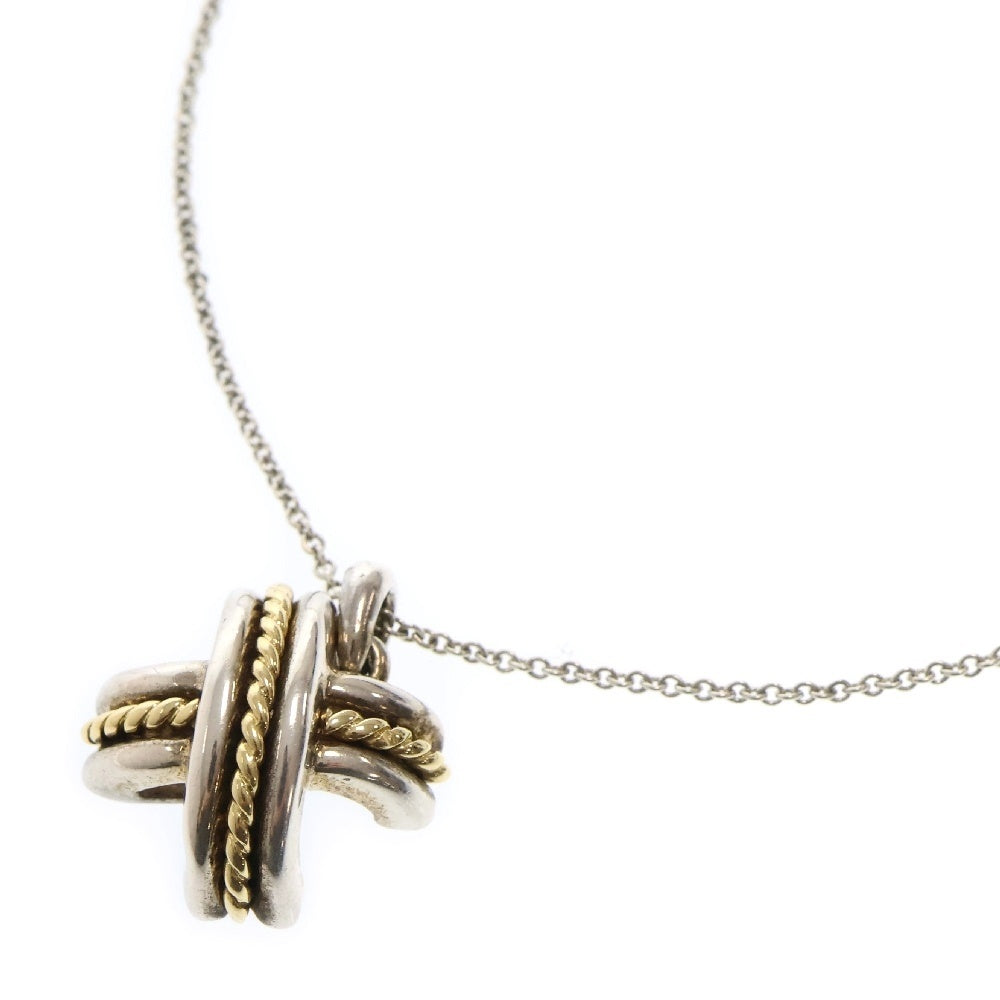 TIFFANY&Co(ティファニー) シグネチャークロス ネックレス 925×750 K18 ゴールド×シルバー ペンダント アクセサリー