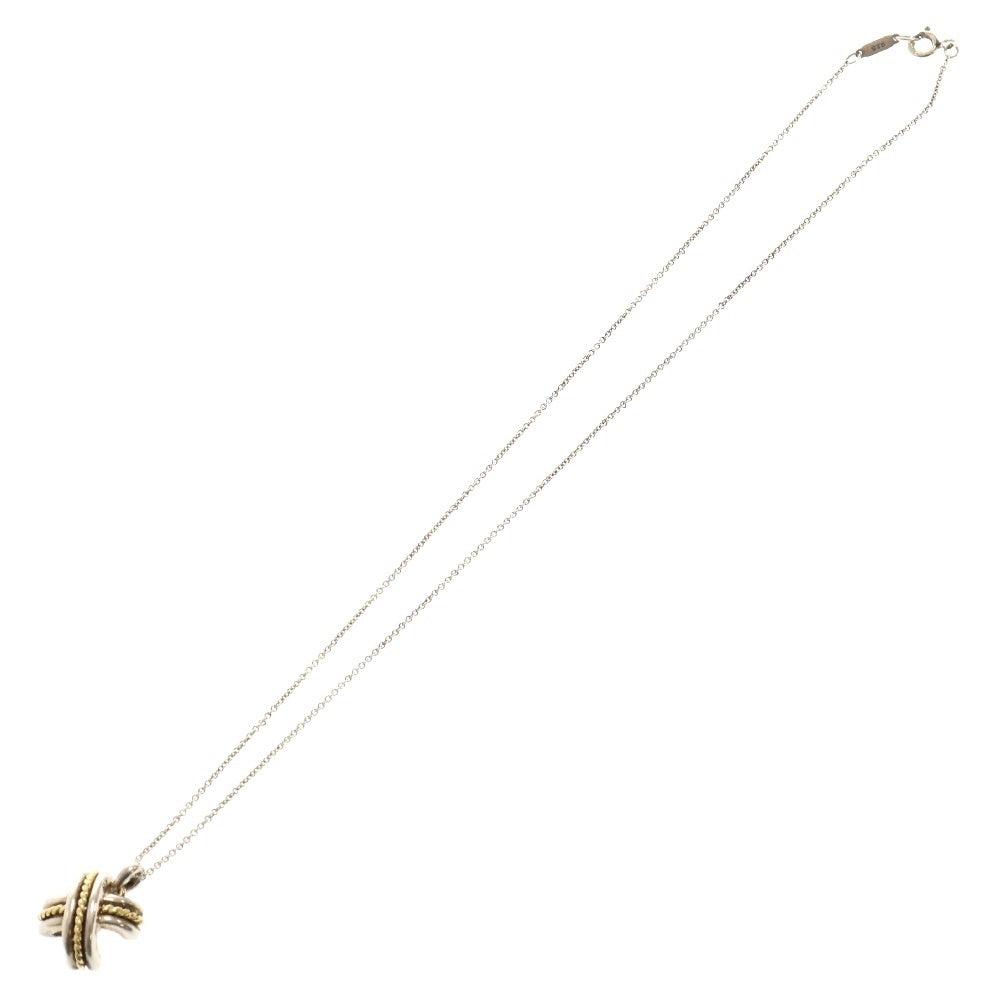 TIFFANY&Co(ティファニー) シグネチャークロス ネックレス 925×750 K18 ゴールド×シルバー ペンダント アクセサリー