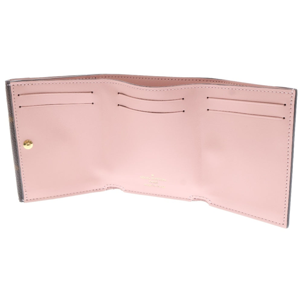 LOUIS VUITTON(ルイヴィトン) モノグラム ポルトフォイユ・セレスト コンパクトウォレット 三つ折り財布 ブラウン×ピンク PVCレザー RFID M81665