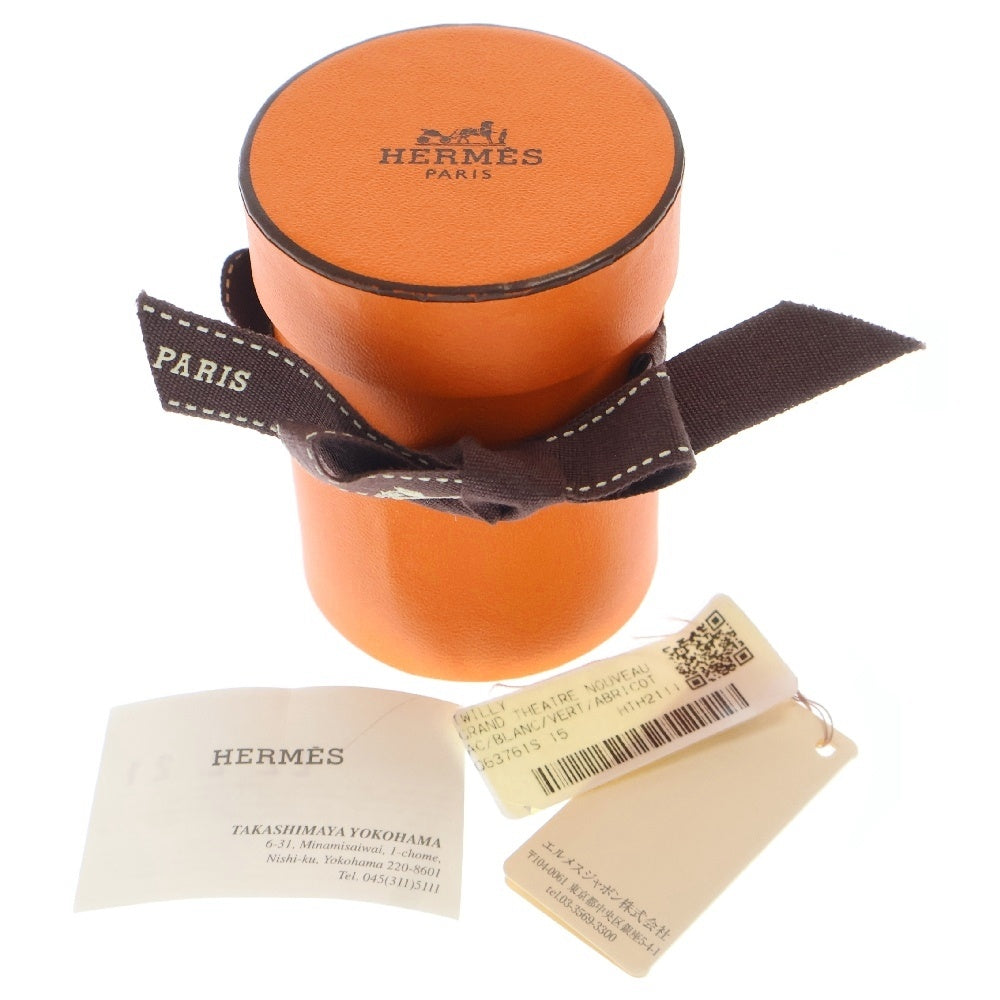 HERMES(エルメス) ツイリー EX-LIBRIS エクスリブリスの紙吹雪 シルク スカーフ ブルー×オレンジ