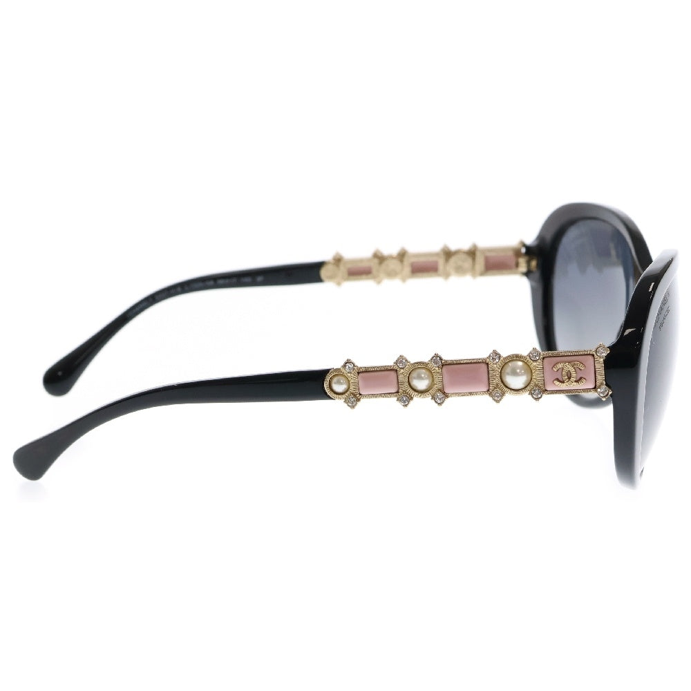 CHANEL(シャネル) ココマークイミテーションパールサングラス ブラック×ピンク 5337-B-A