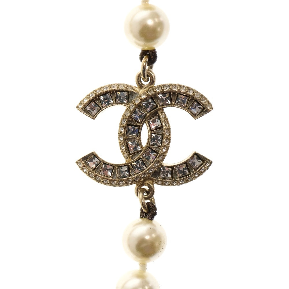 CHANEL(シャネル) ココマーク パール ネックレス ゴールド フェイクパール×ラインストーン アクセサリー A18V