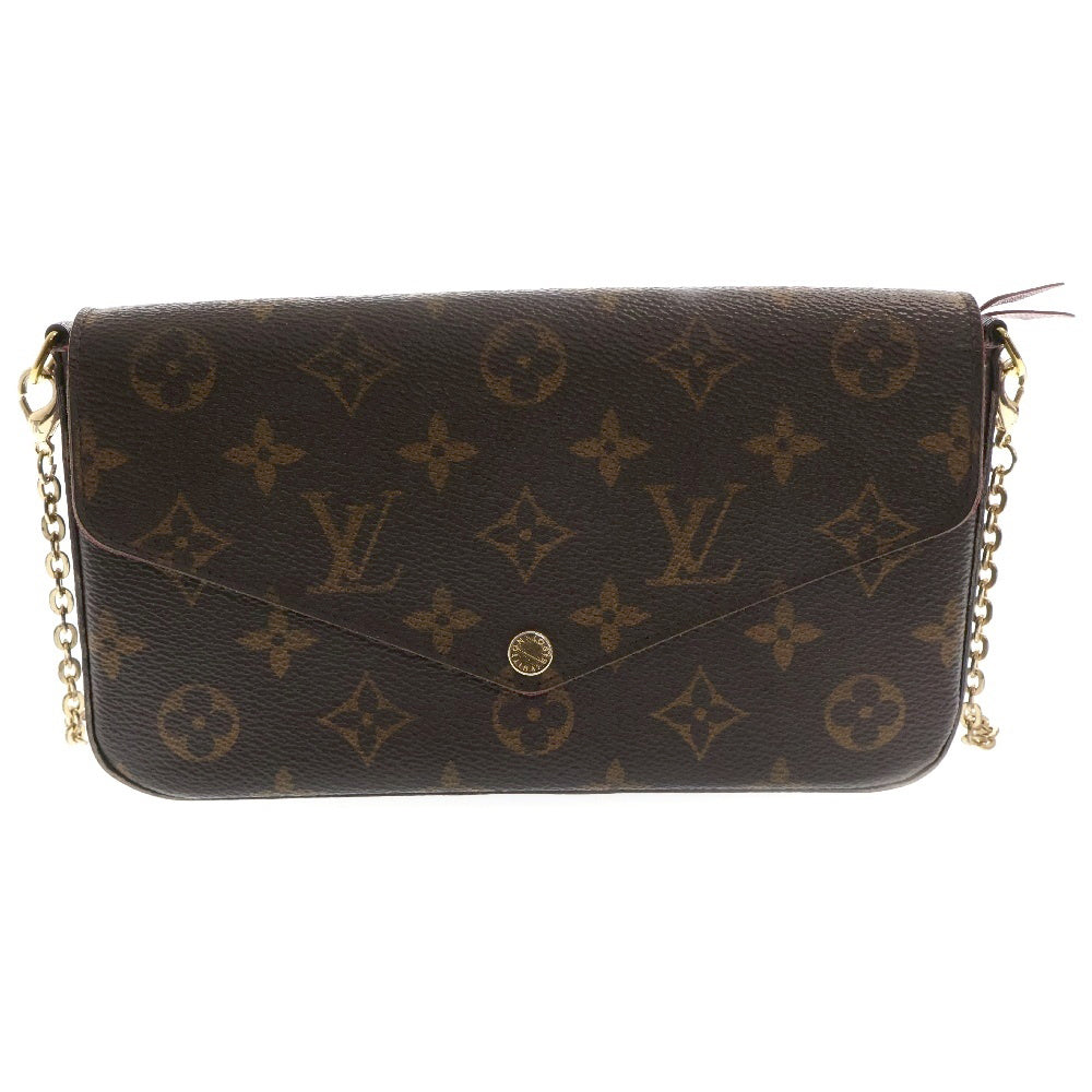 LOUIS VUITTON(ルイヴィトン) モノグラム ポシェットフェリシー ポーチ付 チェーンウォレット 長財布 ブラウン M81896