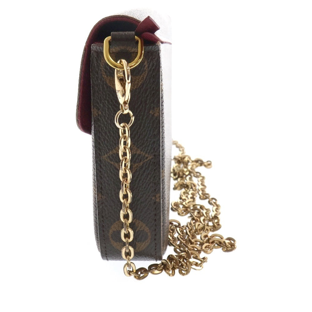 LOUIS VUITTON(ルイヴィトン) モノグラム ポシェットフェリシー ポーチ付 チェーンウォレット 長財布 ブラウン M81896