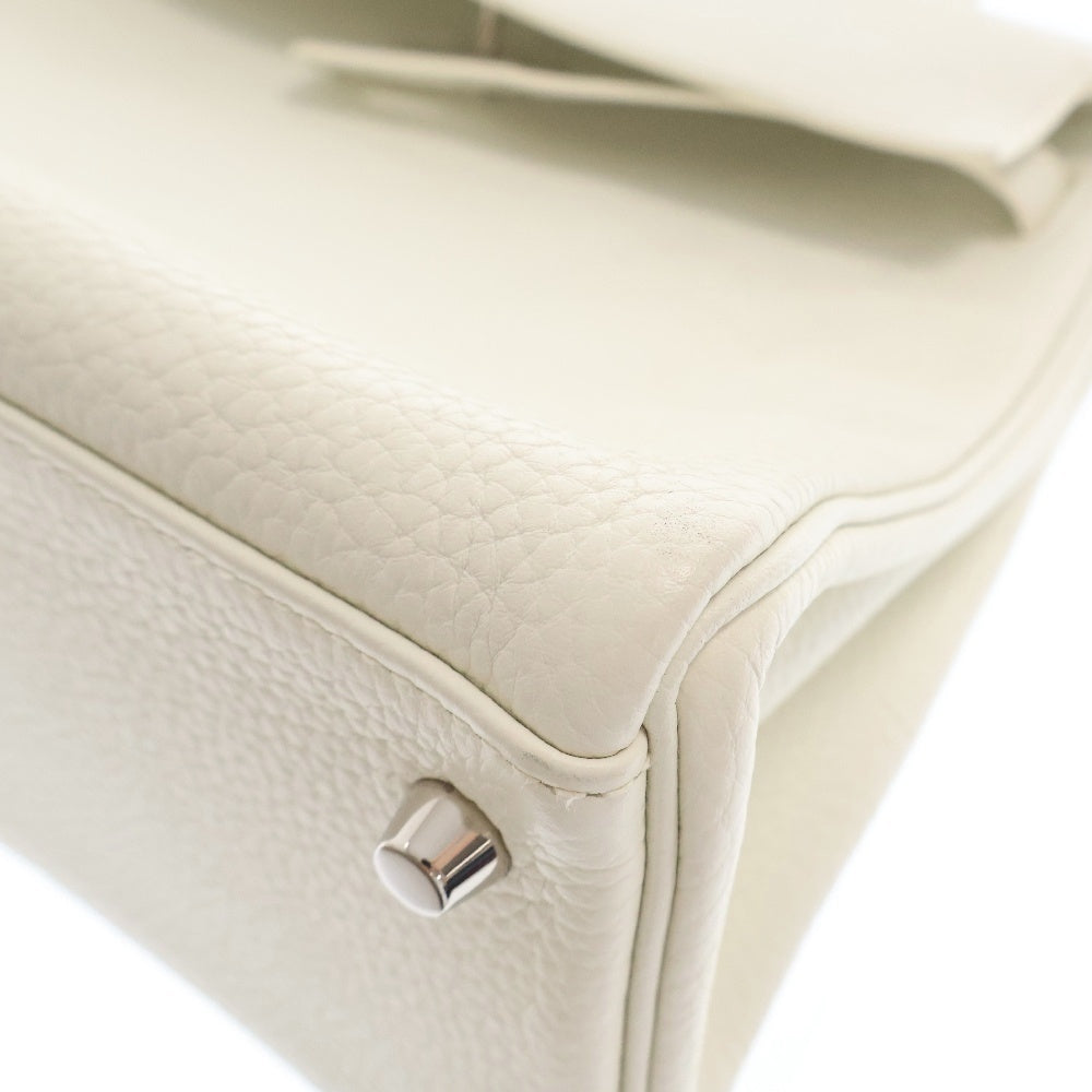 HERMES(エルメス) ケリー32 ホワイト トゴ シルバー金具 □Q刻印 2WAY ハンドバッグ ショルダーバッグ