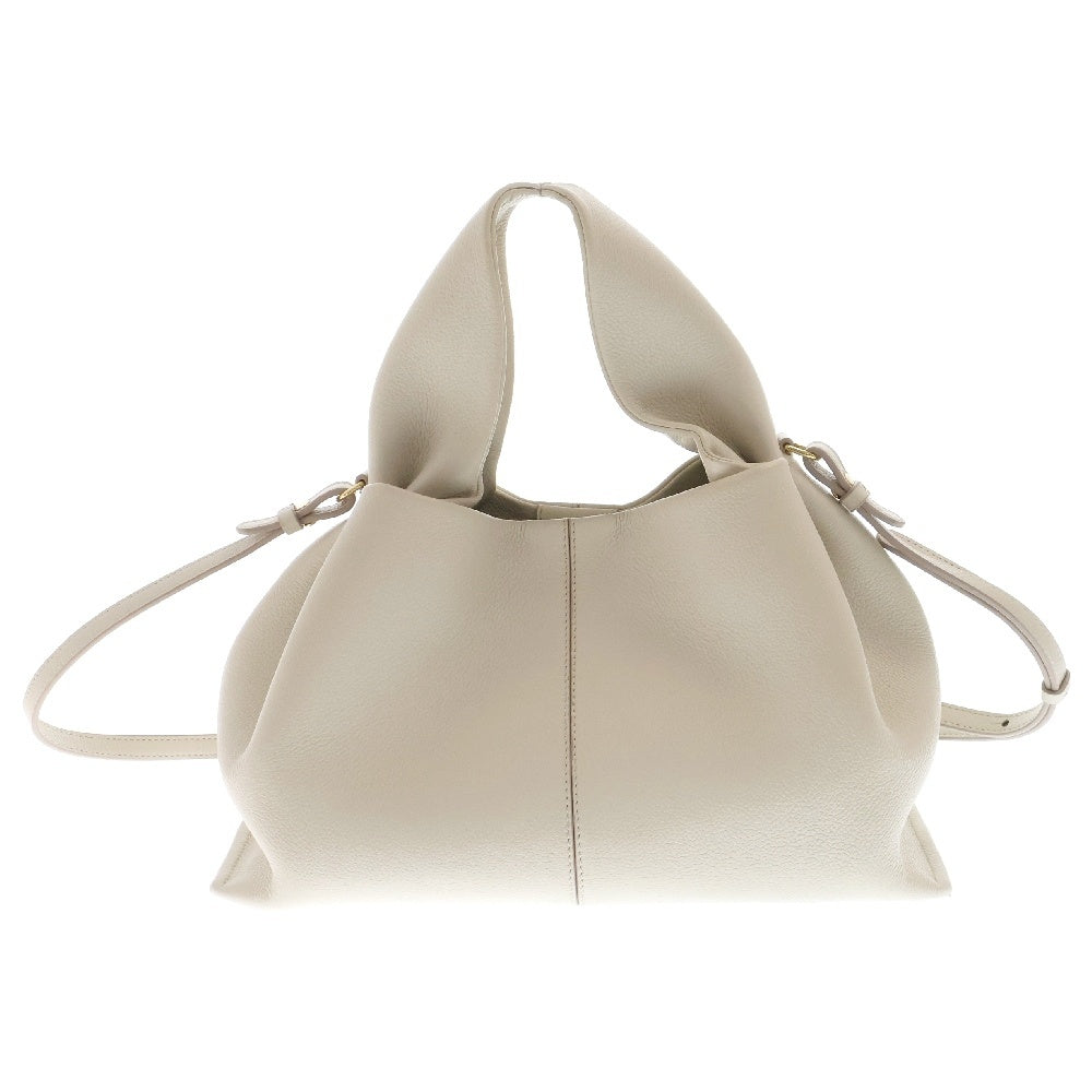 NUMERODUE(ヌメロデュエ) ヌメロ オフホワイト レザー 2WAY ショルダーバッグ ハンドバッグ