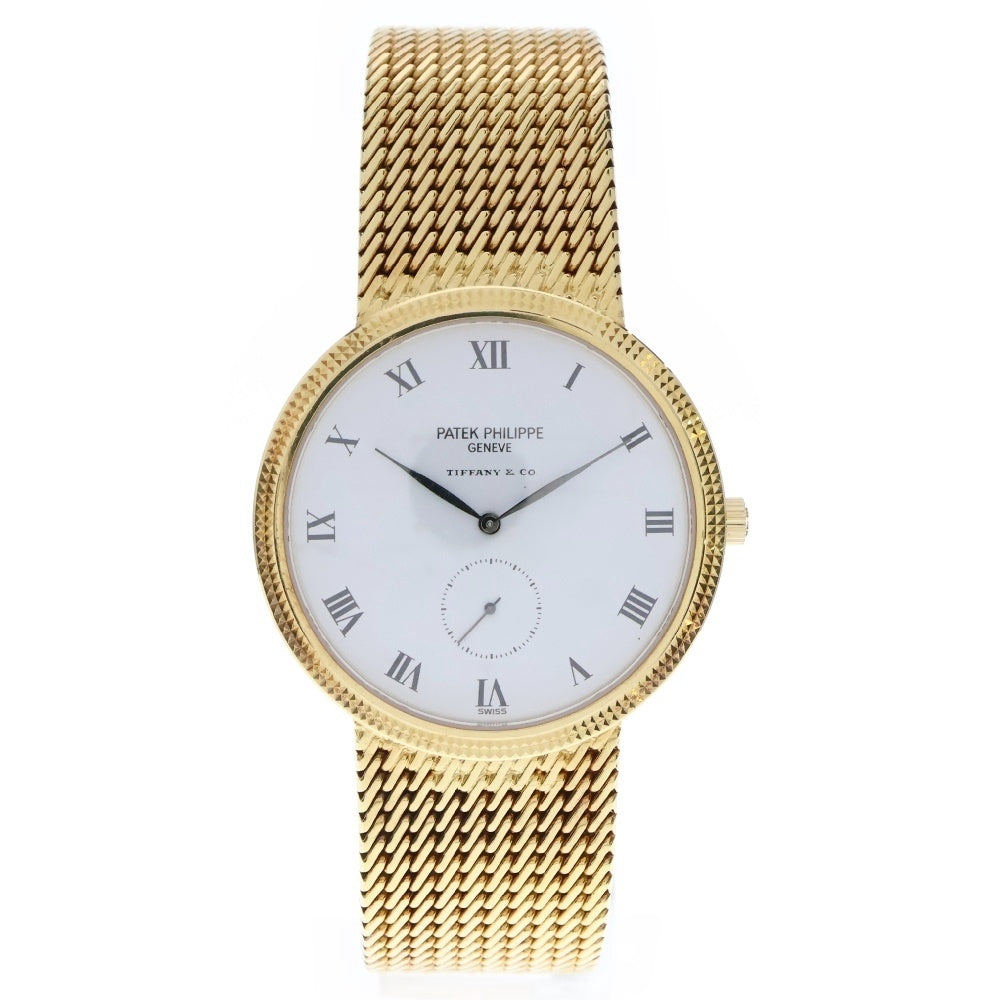 PATEK PHILIPPE(パテックフィリップ) カラトラバ ティファニー Wネーム 白文字盤 YG/手巻き 腕時計 83.6g