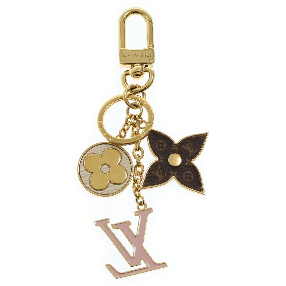 LOUIS VUITTON(ルイヴィトン) モノグラム キーホルダー スプリング ストリート チャーム キーホルダー M01187 ブラウン×ゴールド×ピンク