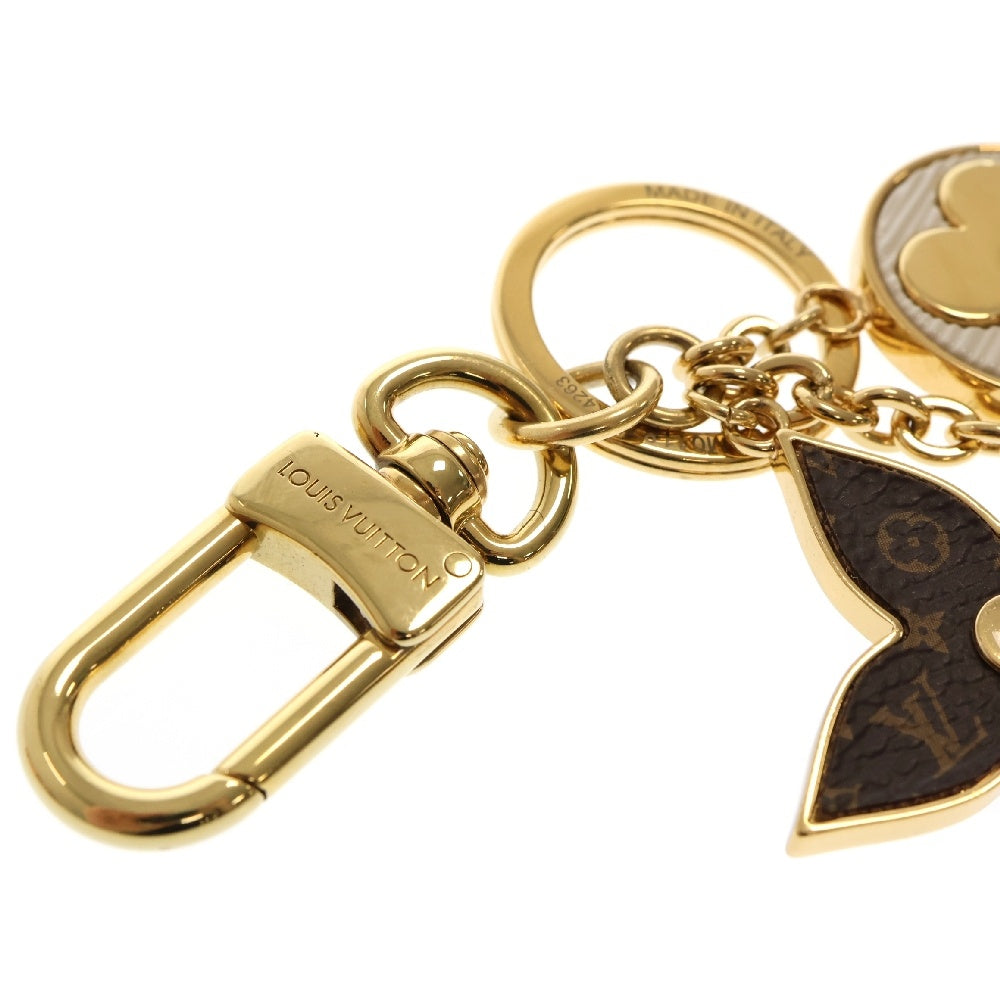LOUIS VUITTON(ルイヴィトン) モノグラム キーホルダー スプリング ストリート チャーム キーホルダー M01187 ブラウン×ゴールド×ピンク