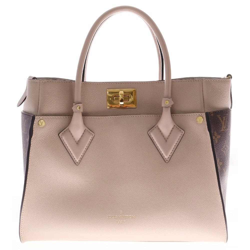 LOUIS VUITTON(ルイヴィトン) モノグラム オンマイサイドMM 2WAYレザーハンドバッグ ショルダーバッグ ベージュ M58485