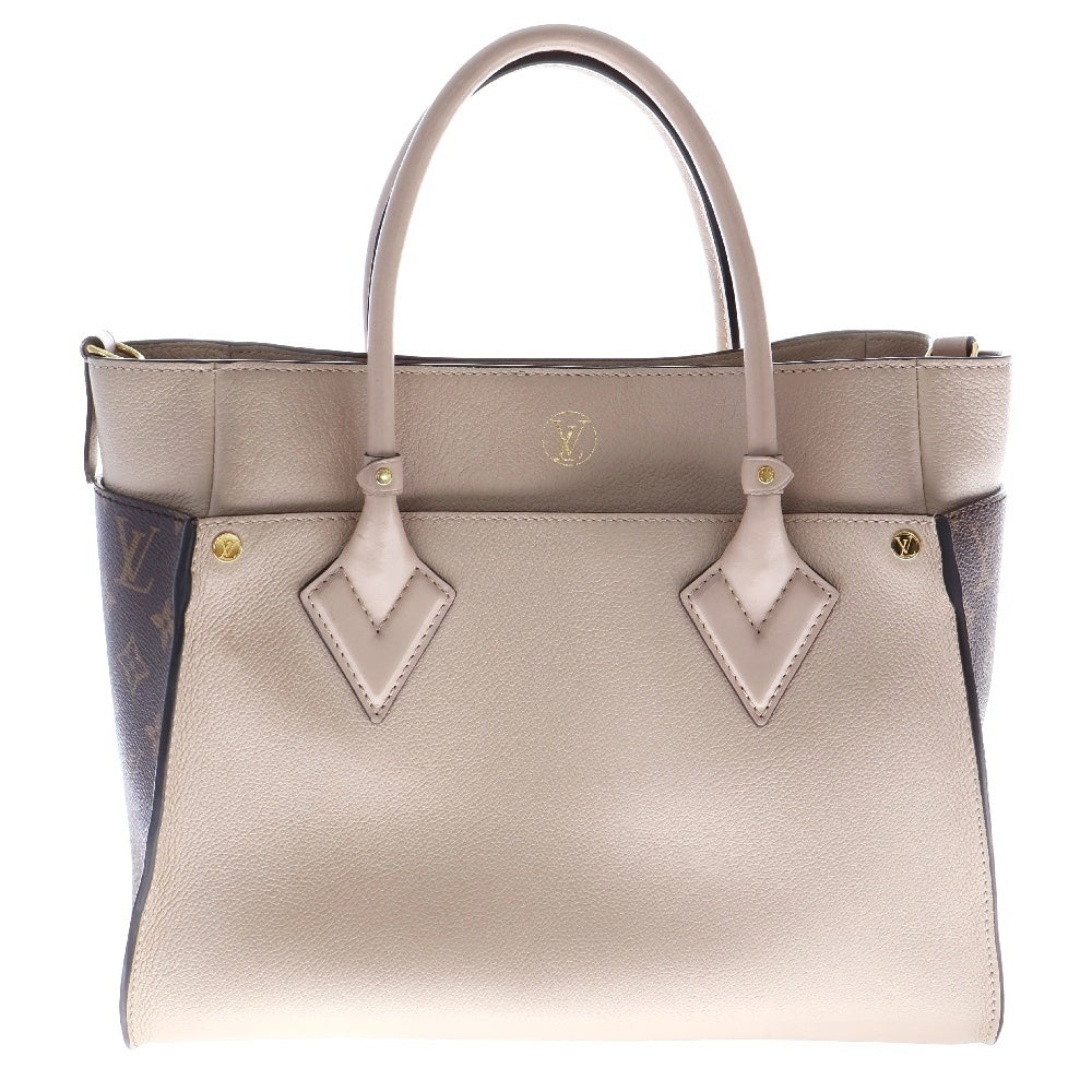 LOUIS VUITTON(ルイヴィトン) モノグラム オンマイサイドMM 2WAYレザーハンドバッグ ショルダーバッグ ベージュ M58485