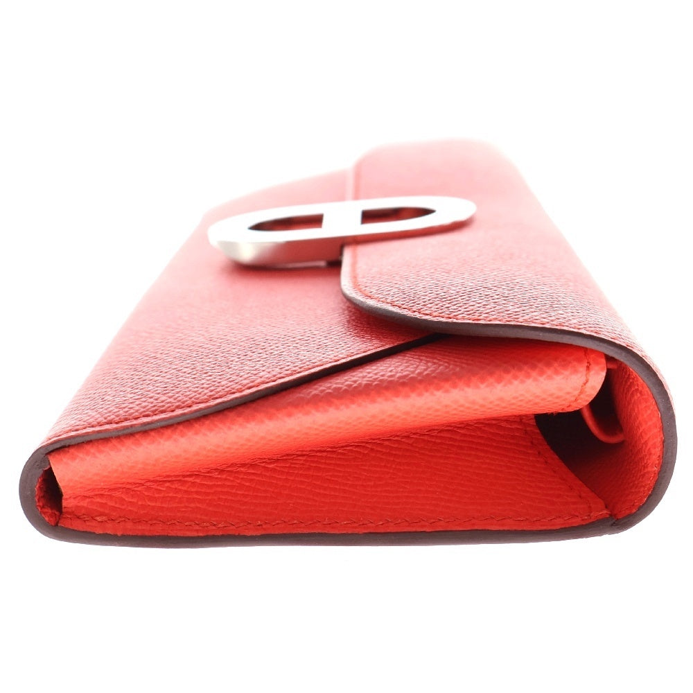 HERMES(エルメス) ChaineD'ancre Wallet To Go シェーヌダンクル トゥーゴー ローズテキサス ヴォーエプソン レザーウォレット ショルダーバッグ SV金具 B刻印 レッド