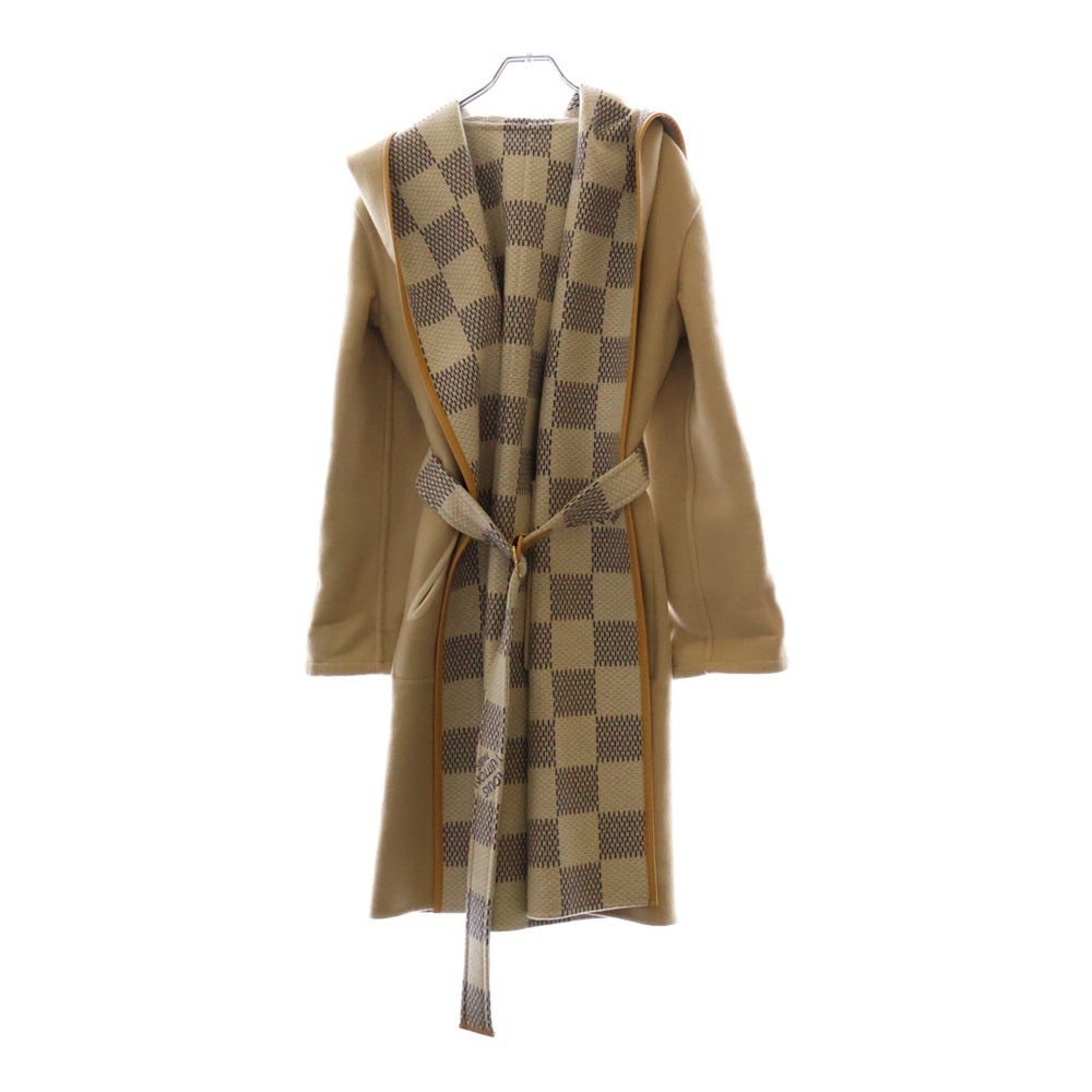 LOUIS VUITTON(ルイヴィトン) 22SS リバーシブル ダミエアズール フーデッドラップコート レディース RW221W KE2 FMCO09 ベージュ