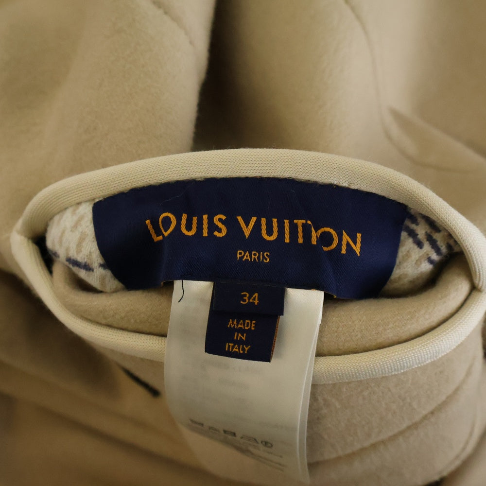 LOUIS VUITTON(ルイヴィトン) 22SS リバーシブル ダミエアズール フーデッドラップコート レディース RW221W KE2 FMCO09 ベージュ