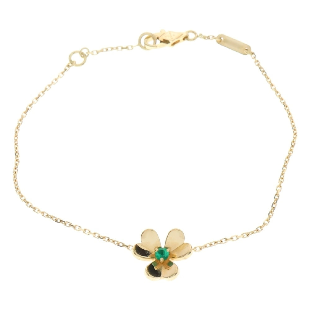 Van Cleef & Arpels(ヴァンクリーフアンドアーペル) フリヴォル ミニモデル エメラルド ブレスレット Au750 K18YG イエローゴールド ジュエリー VCARP7SC00