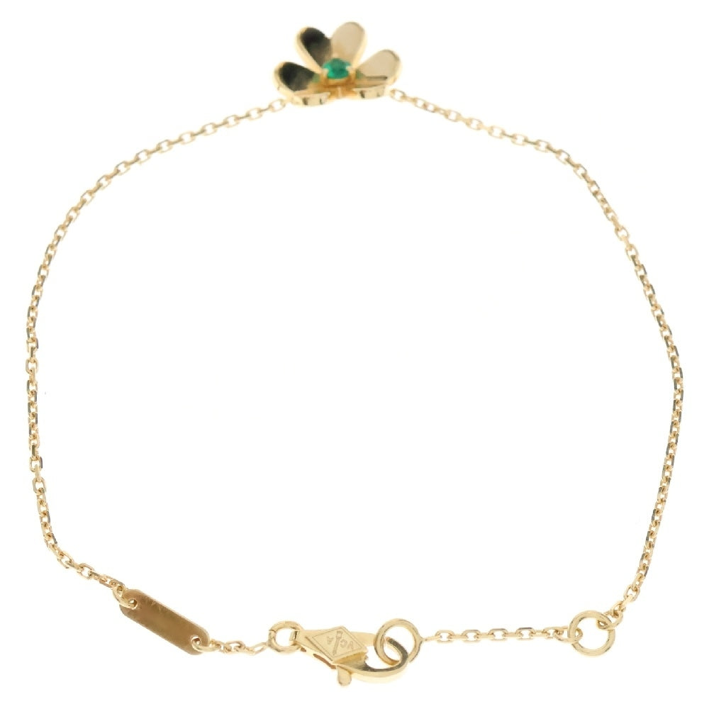 Van Cleef & Arpels(ヴァンクリーフアンドアーペル) フリヴォル ミニモデル エメラルド ブレスレット Au750 K18YG イエローゴールド ジュエリー VCARP7SC00