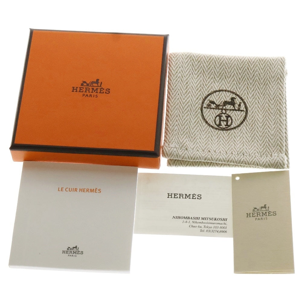 HERMES(エルメス) シェーヌダンクル ブローチ シルバー×ブラック メタル エプソン アクセサリー