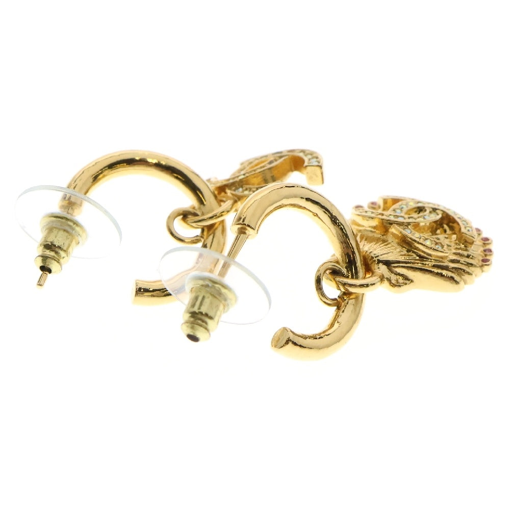 CHANEL(シャネル) ココマーク シェル A23C ピアス ラインストーン GP ゴールド アクセサリー