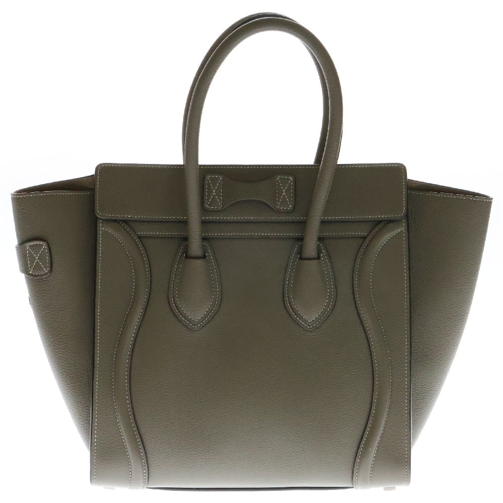 CELINE(セリーヌ) ラゲージ マイクロショッパー ベージュ レザー ハンドバッグ トートバッグ