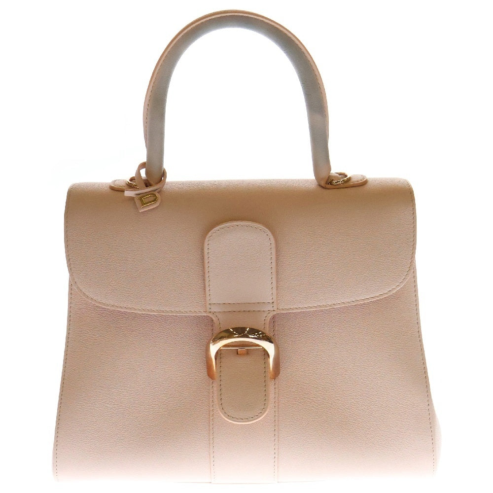 DELVAUX(デルボー) ブリヨンMM ピンク レザー ハンドバッグ