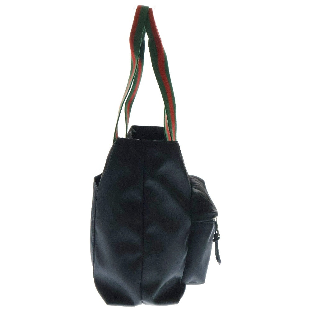 GUCCI(グッチ) ロゴ ラージ トートバック ナイロン ブラック 802172