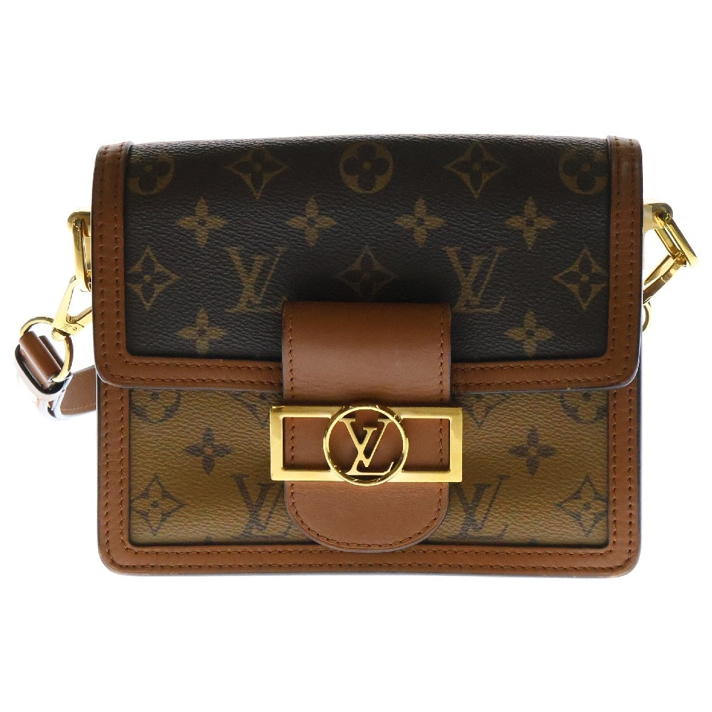 LOUIS VUITTON(ルイヴィトン) モノグラムリバース ドーフィーヌMM ショルダーバッグ ブラウン ゴールド金具 M44391
