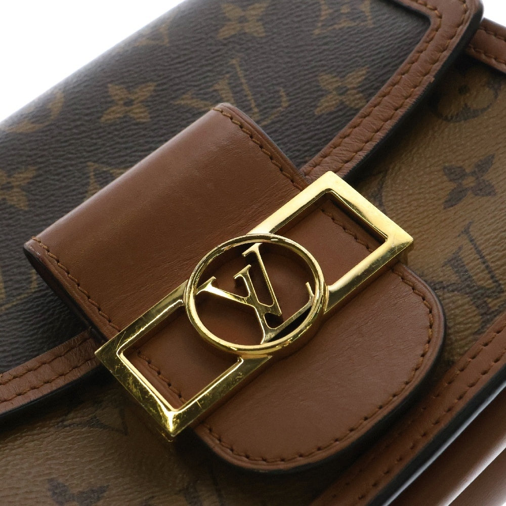 LOUIS VUITTON(ルイヴィトン) モノグラムリバース ドーフィーヌMM ショルダーバッグ ブラウン ゴールド金具 M44391