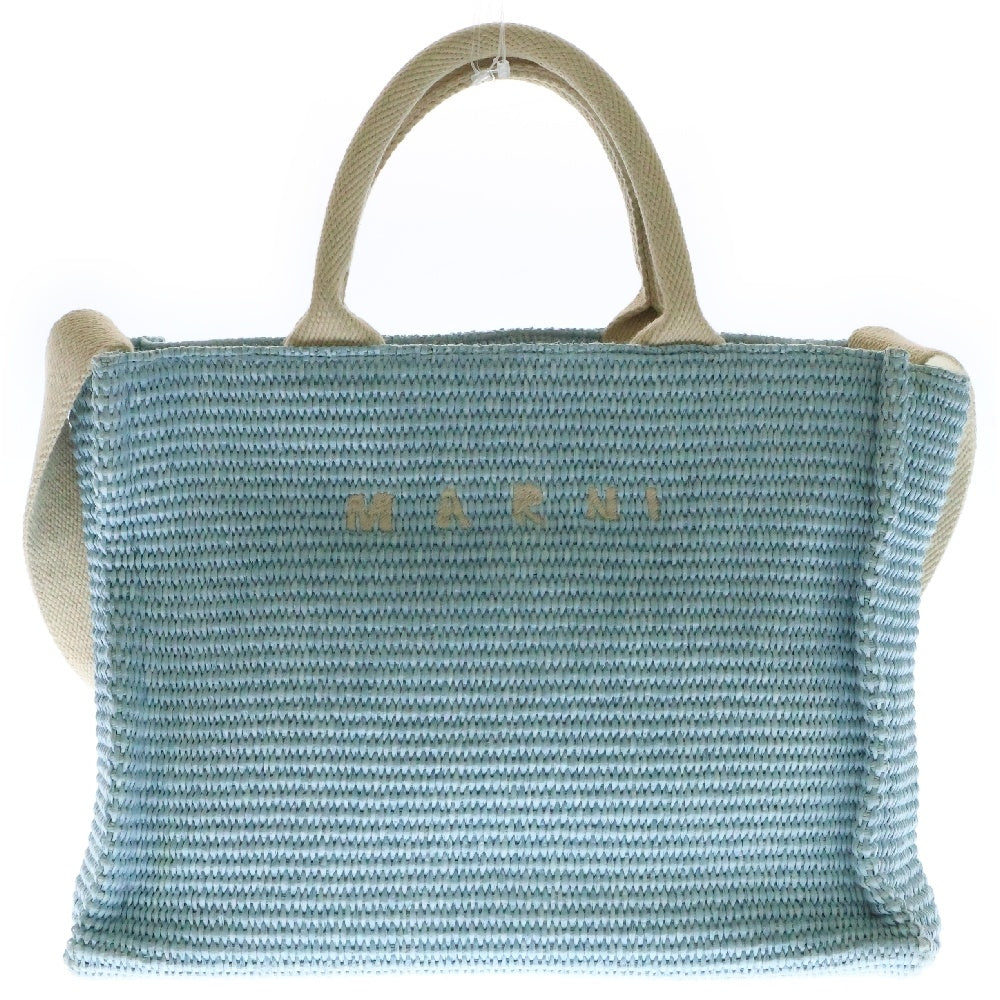 MARNI(マルニ) SMALL BASKET スモールバスケット 2wayバッグ ライトブルー コットン トートバッグ