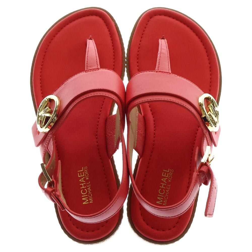 MICHAEL KORS(マイケルコース) THONG SANDAL サークルロゴ ソング サンダル レッド レディース