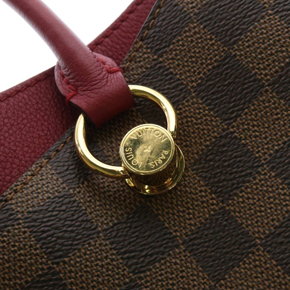 LOUIS VUITTON(ルイヴィトン) ダミエ LVリバーサイド 2WAYバッグ ショルダーバッグトートバッグ ハンドバッグ 肩掛けバッグ ブラウン×ピンクレッド ゴールド金具 レザー×PVC N40052