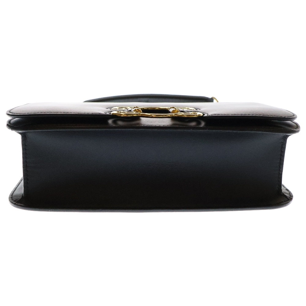 CELINE(セリーヌ) トリオンフ フレーム チェーン ショルダーバック ゴールド金具 ブラック カーフスキン