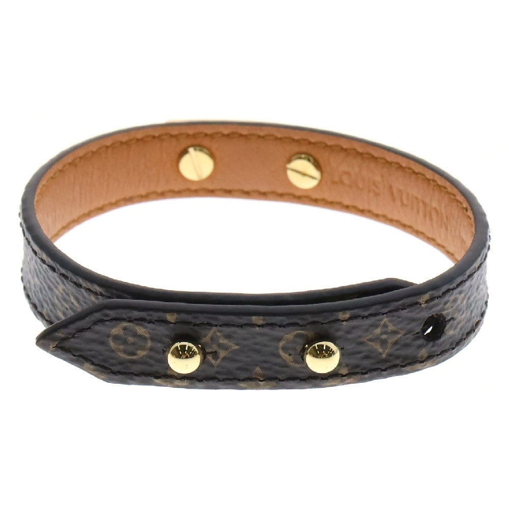 LOUIS VUITTON(ルイヴィトン) モノグラム ロゴマニアブレスレット ブラウン ゴールド金具 M4150F