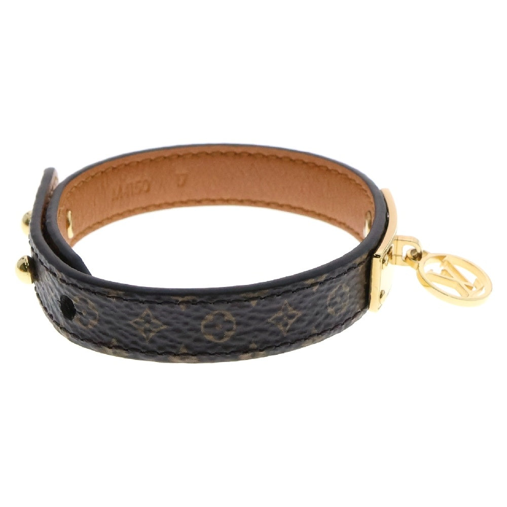 LOUIS VUITTON(ルイヴィトン) モノグラム ロゴマニアブレスレット ブラウン ゴールド金具 M4150F