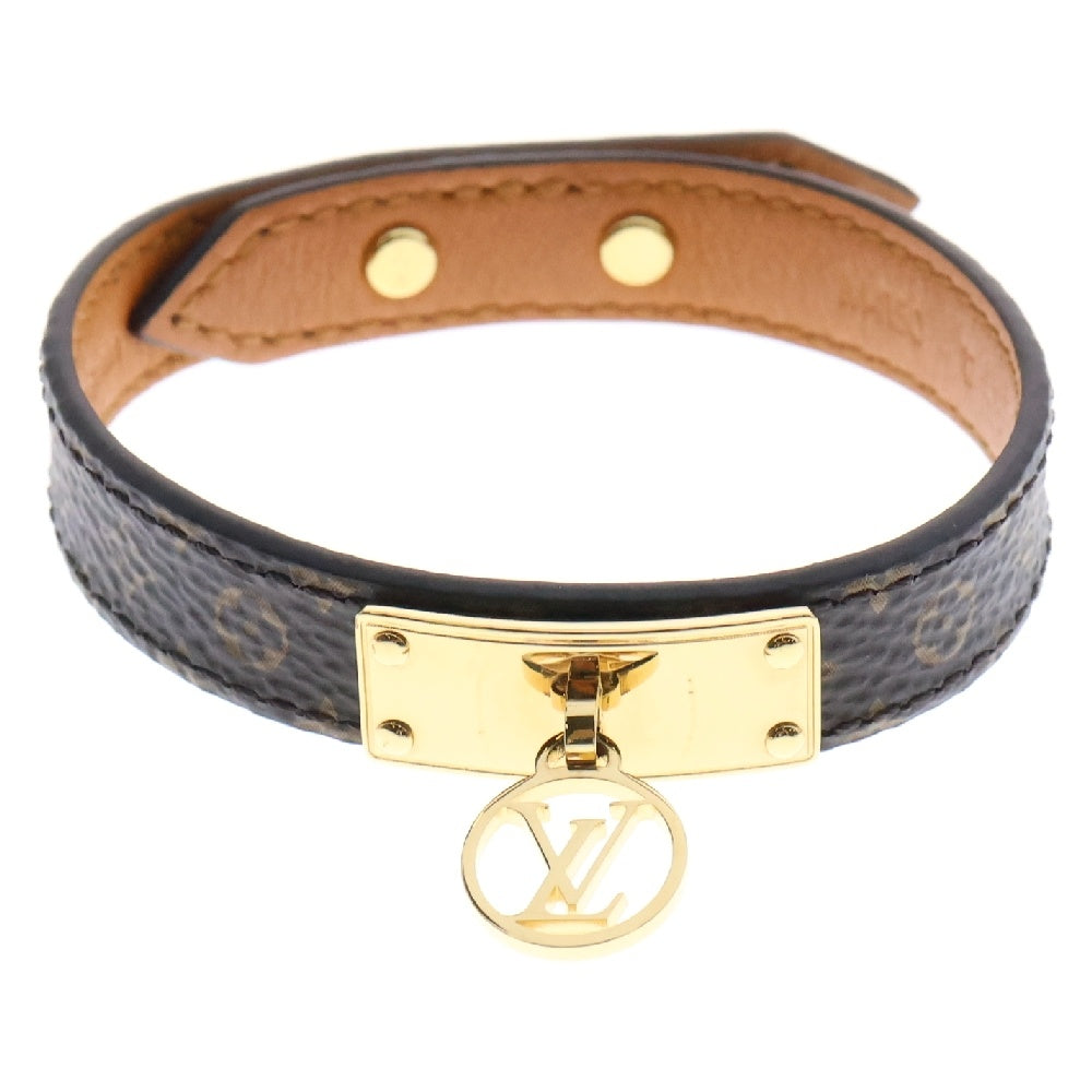 LOUIS VUITTON(ルイヴィトン) モノグラム ロゴマニアブレスレット ブラウン ゴールド金具 M4150F