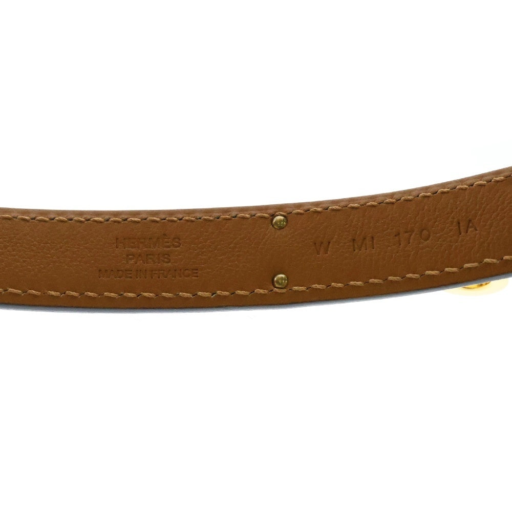 HERMES(エルメス) KELLY ケリー レザー ベルト W刻印 ブラウン×ゴールド レディース H069853CC37