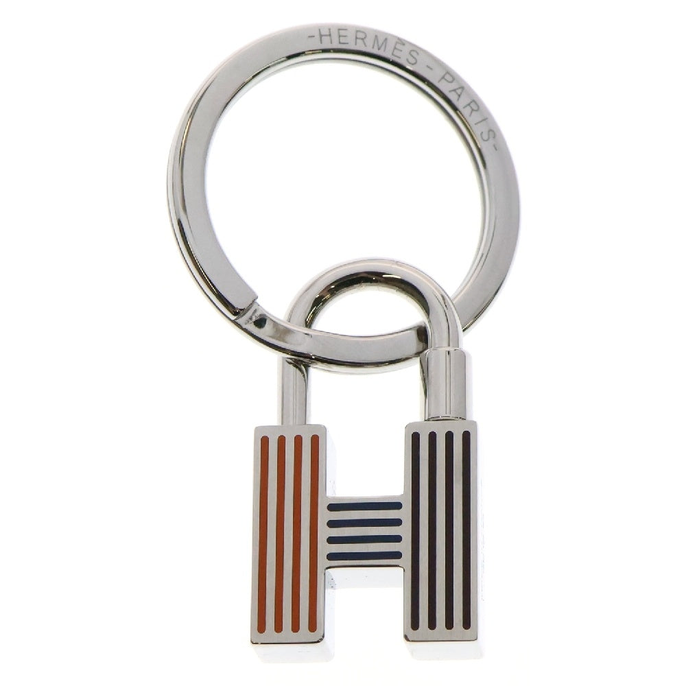 HERMES(エルメス) H CADENAS QUIZZ RAINBOW カデナ クイズ レインボー ラッカーメタル キーリング バックチャーム シルバー