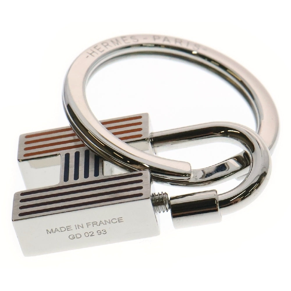 HERMES(エルメス) H CADENAS QUIZZ RAINBOW カデナ クイズ レインボー ラッカーメタル キーリング バックチャーム シルバー