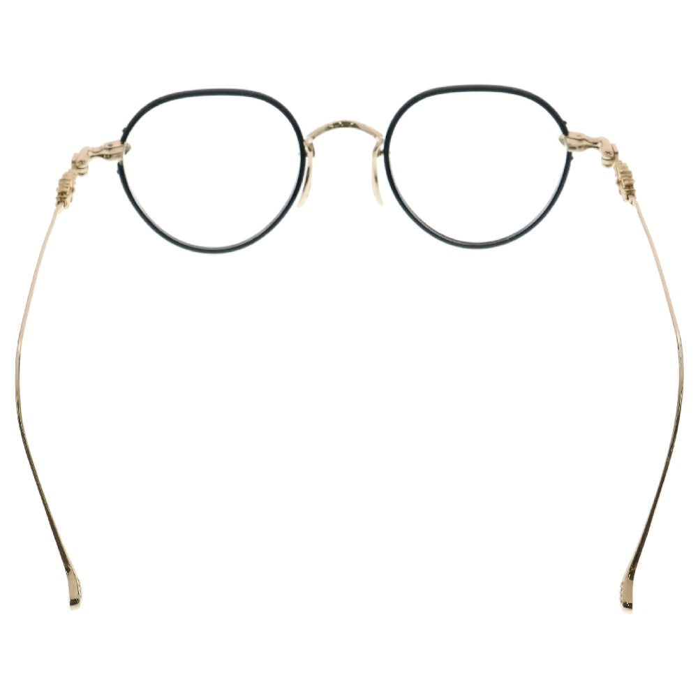 CHROME HEARTS(クロムハーツ) VAGIDICTORIAN ヴァジディクトリアン フローラルクロス 眼鏡 アイウェア ブラック×ゴールド 48□23-148
