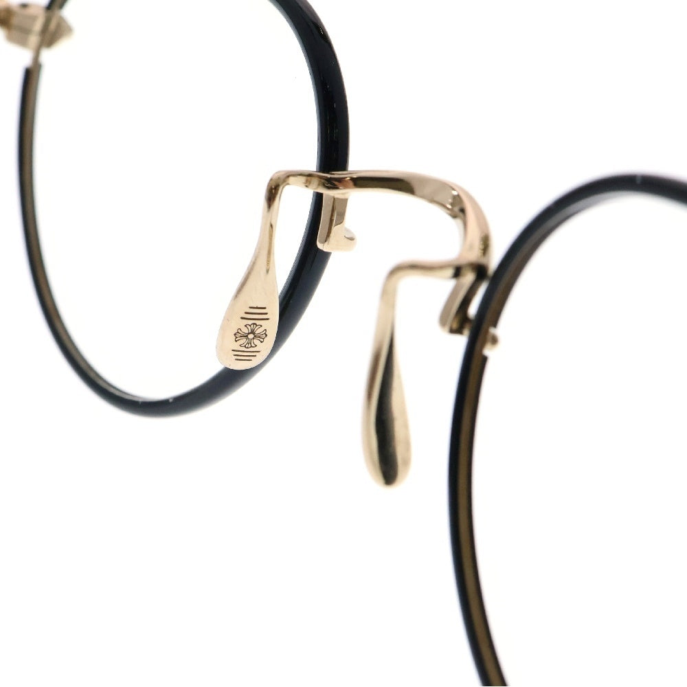 CHROME HEARTS(クロムハーツ) VAGIDICTORIAN ヴァジディクトリアン フローラルクロス 眼鏡 アイウェア ブラック×ゴールド 48□23-148