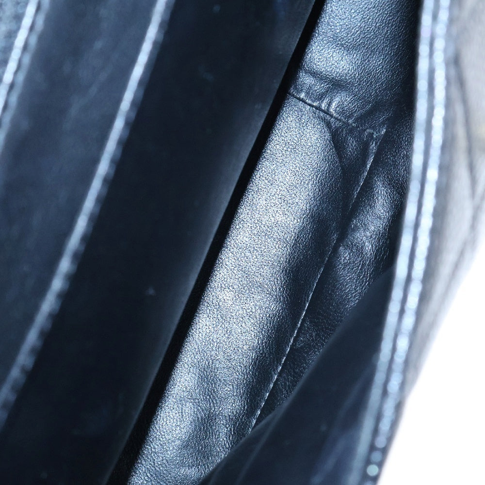 CHANEL(シャネル) マトラッセ30 Sフラップ Wチェーンショルダーバッグ キャビアスキン ゴールド金具 ブラック