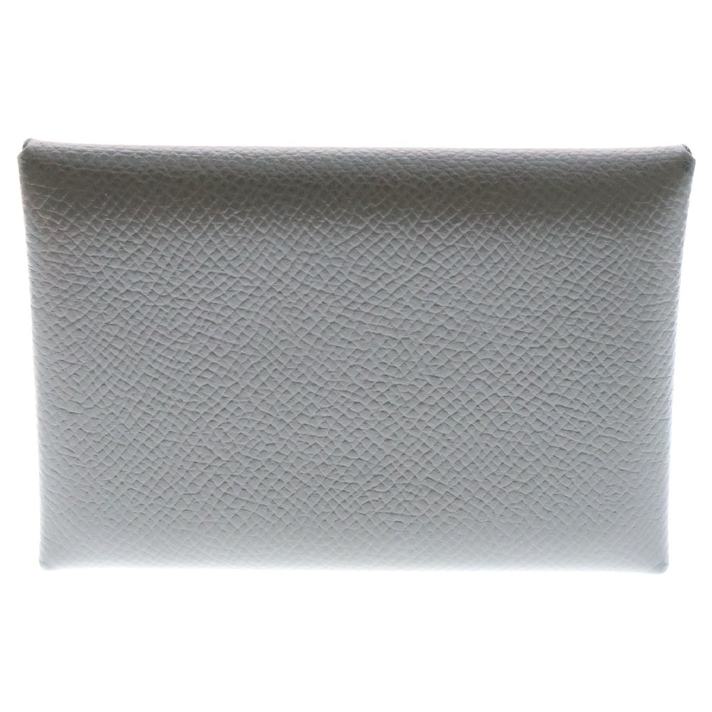 HERMES(エルメス) カルヴィデュオ コインケース 小物入れ エプソン グレー系 シルバー金具 U刻印