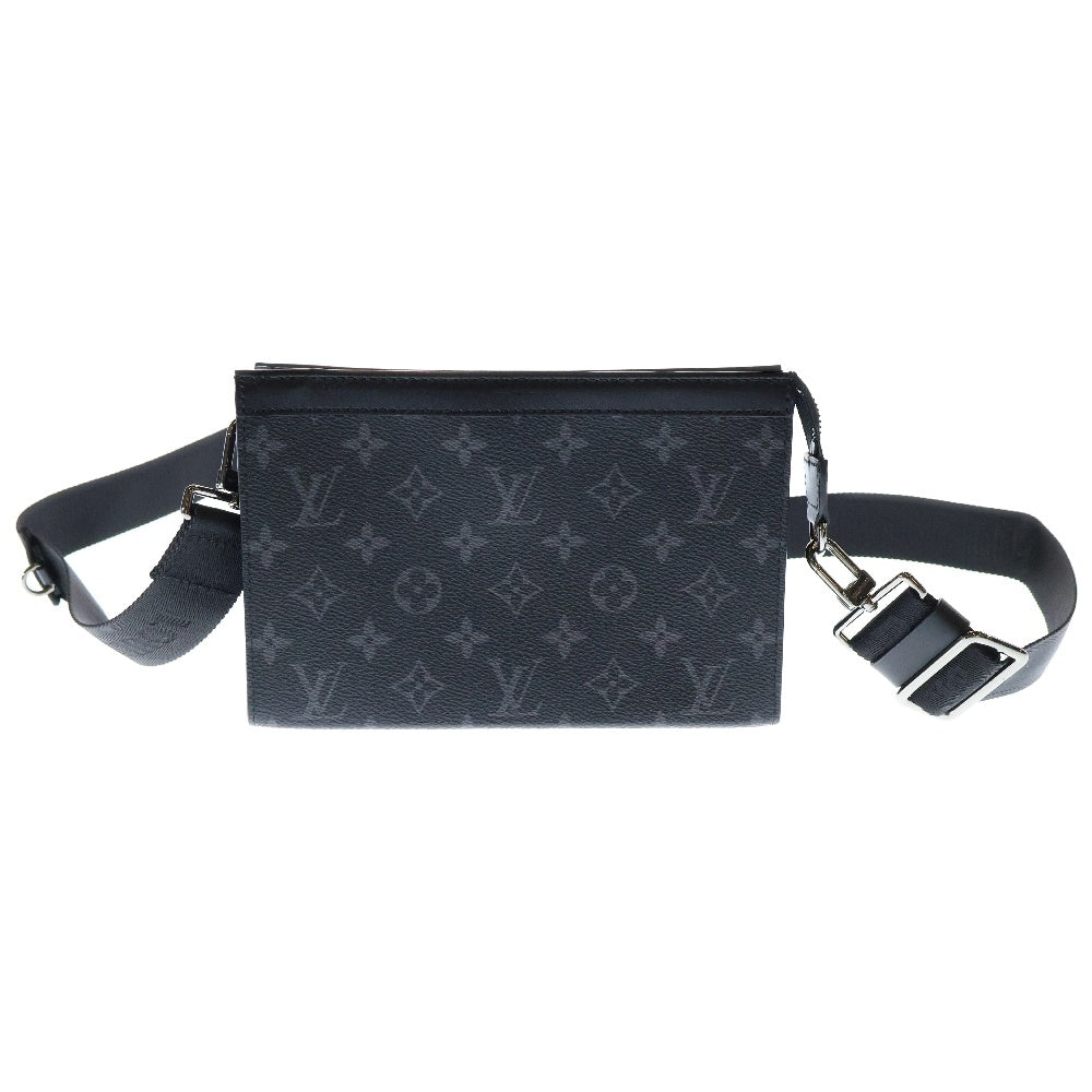 LOUIS VUITTON(ルイヴィトン) モノグラム エクリプス ガストン・ウェアラブル ウォレット ブラック PVC M81124 ICタイプ ショルダーバッグ