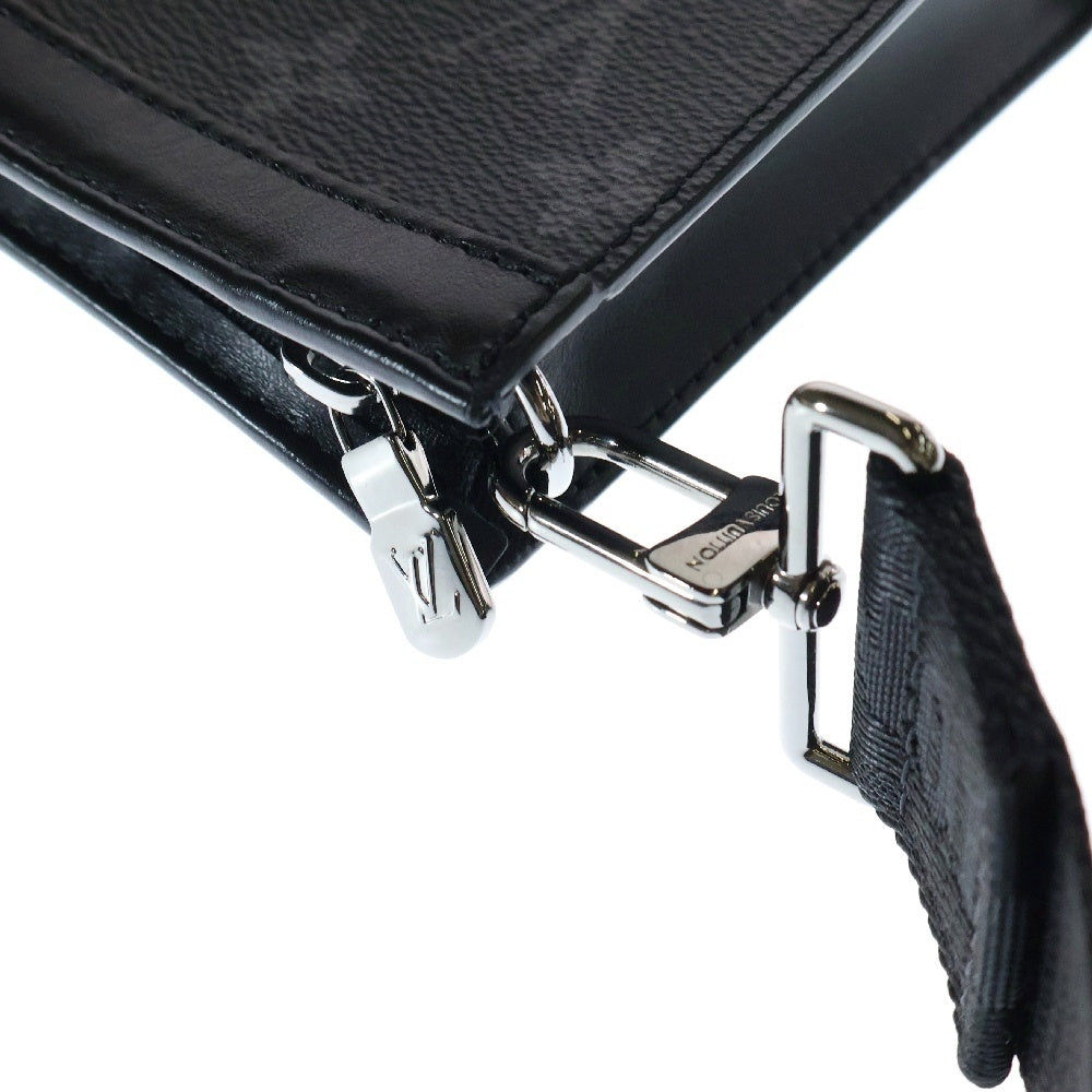 LOUIS VUITTON(ルイヴィトン) モノグラム エクリプス ガストン・ウェアラブル ウォレット ブラック PVC M81124 ICタイプ ショルダーバッグ