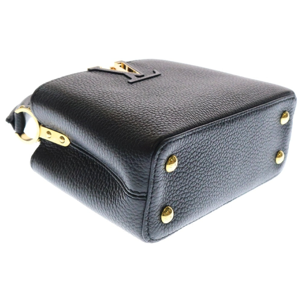 LOUIS VUITTON(ルイヴィトン) カプシーヌMINI 2wayハンドバッグ 黒 トリヨン ゴールド金具 RFID M56071