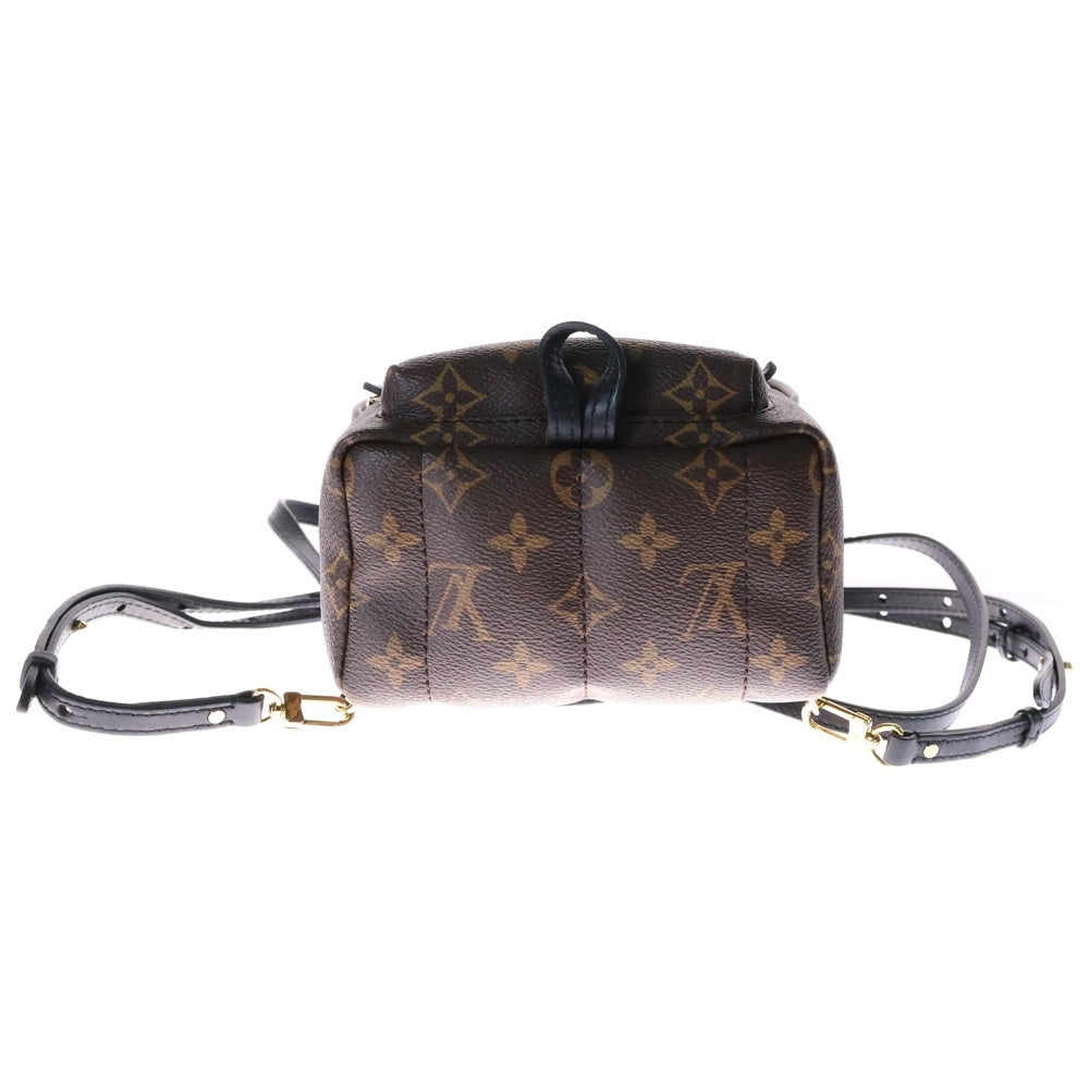 LOUIS VUITTON(ルイヴィトン) モノグラム パームスプリングスMINI ミニリュックサック バックパック ブラウン ゴールド金具 レザー×PVC M44873