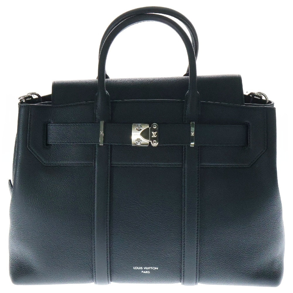 LOUIS VUITTON(ルイヴィトン) ジョルジュ 2WAYバッグ ハンドバッグ トートバッグ ブラック シルバー金具 レザー MM M23154