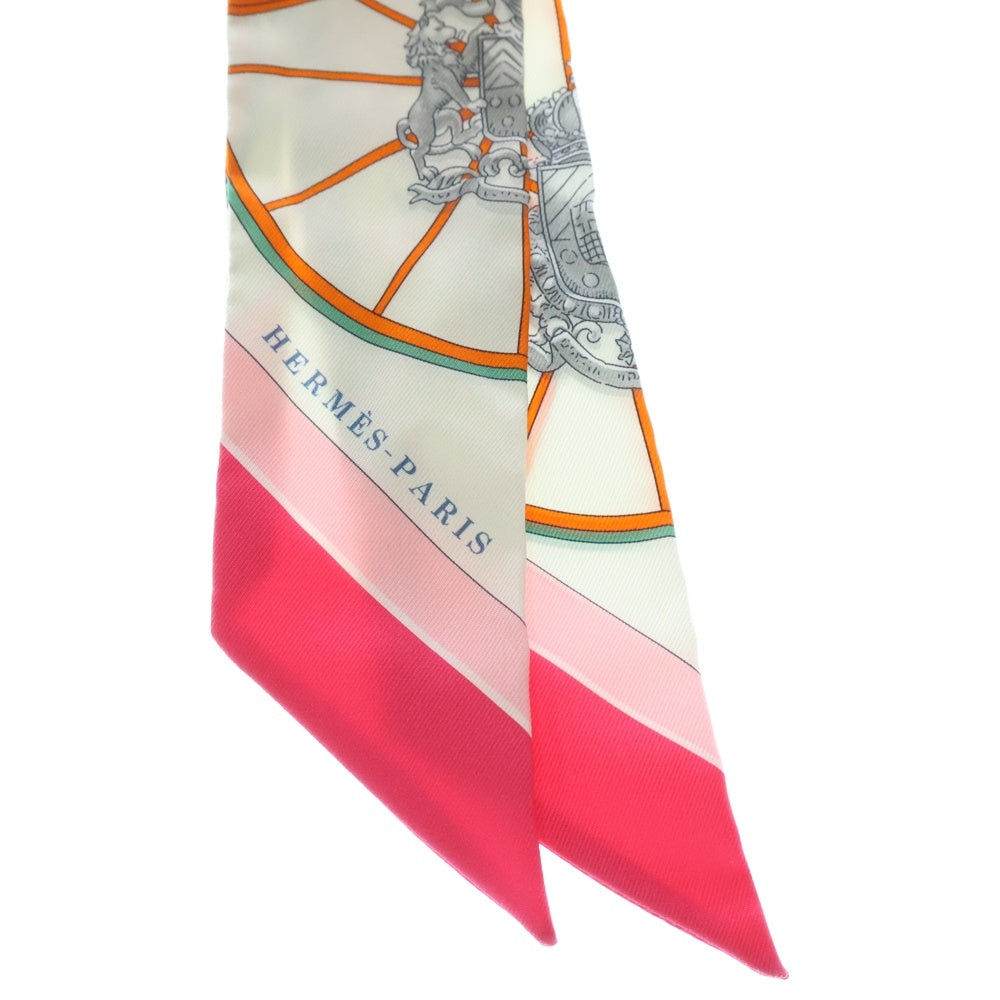 HERMES(エルメス) SPRINGS SPRINGS スプリングススプリングス ツイリー シルクスカーフ ピンク
